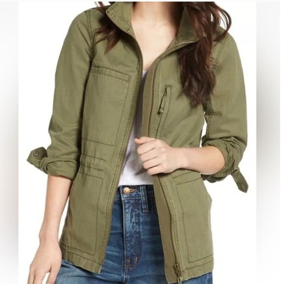 Madewell Women's Olive Green Fleet Jacket Size X-small - Picture 1 of 9